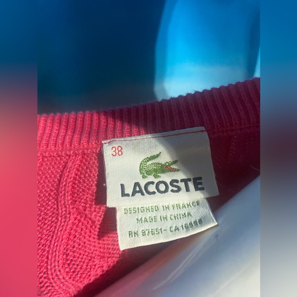 Lacoste Cotton Cable Knit Sweater - Picture 4 of 4